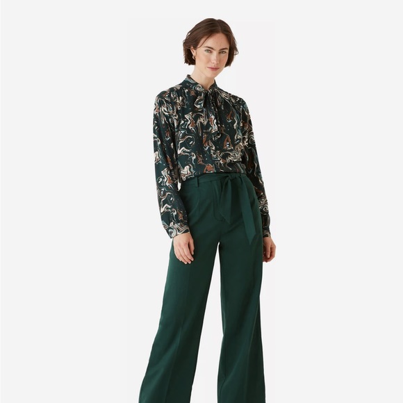 The Printed Tie Neck Blouse - Picture 2 of 3